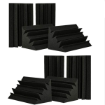 8 tk/pakk 12 x7 x7 K&otilde;rge tihedusega stuudio akustilised bassil&otilde;ksud Nurgavahuplaadid KTV trumminurga helisummutavad k&auml;snapadjad 8Pcs/Pack must