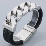 P&otilde;imitud lehmanahast meeste &uuml;mbrisk&auml;ev&otilde;ru Harjatud roostevabast terasest Kuuba kettk&auml;ev&otilde;ru meestele S&uuml;nnip&auml;evaehted Kingitused Suur suurus 24CM 24CM h&otilde;be