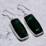 Chrome Diopside Gemstone Handmade 925 Sterling Silver Jewelry Earring 2.01 z7c36