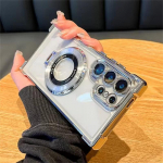 Luksuslik magnetkattega alus P&otilde;rutuskindel l&auml;bipaistev &uuml;mbris Samsung Galaxy S24 Ultra S23 S22 S21 Note 20 10 Plus akr&uuml;&uuml;list tagakaanega Samsung Note 10 Plus