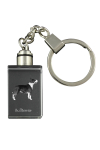 Bull Terrier, Bully - Crystal key ring with dog photo, illuminated key ring, unique gift by Art-Dog brand