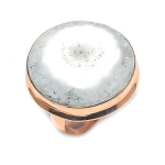 Natural Solar Quartz Gemstone Handmade Copper Jewelry Ring Size 9 v3f99