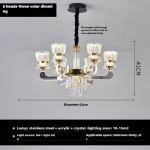 Moodne minimalistlik LED-kristallsammas Villa saali peavalgusti Restorani magamistoa lambid Diameter-6 headlight