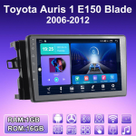 2 DIN Androidi autoraadio Toyota Auris 1 E150 Blade 2006-2012 jaoks Multimeediapleieri Pea&uuml;ksus Stereo GPS-navigatsioon WIFI 1+16GB 1+16GB