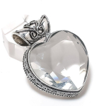 Natural White Topaz Gemstone 925 Sterling Silver Jewelry Pendant 1.77 j6q09