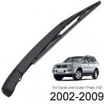Misima klaasipuhasti harja hoova komplekt Toyota Land Cruiser Prado J120 tagaklaasile 2002 2003 2004 2005 2006 2007 2008 2009 must
