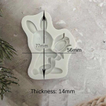 Lihav&otilde;ttemuna K&uuml;&uuml;lik Fondant Silikoonvorm Porgand J&auml;nkukoogi kaunistamiseks T&ouml;&ouml;riistad &Scaron;okolaadik&uuml;psised K&uuml;psetusvorm DIY Savi Epoksiidvormid Cabbage Rabbit