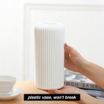 1 tk plastist lillevaas, purunematud vaasid Loov kodukaunistus pulmapeo festivaliks Vase (no flowers) valge