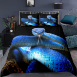 3D Madu Tekikott Komplekt Lastele Poistele Teismelistele Roheline Madu Tekikott 3D Roomajate Prindiga Voodipesukomplekt Metsloomade Tepitud Kate 180X210cm 3PCS