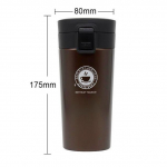 Termos kohvikruus Kahe seinaga roostevabast terasest trummel vaakumkolb pudel termoteekruus reisitermoskruus termokupp 380ml punane