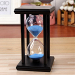 5/10/15/20/25/30 minutit Puidust liivakell Liiva taimer Moodne liivaklaasist kingitus Teekell Taimerid K&ouml;&ouml;k Kodukaunistamisliiv 5min sinine