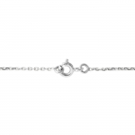 Cha&icirc;ne - L&Eacute;A & ARTHUR - Grand Mod&egrave;le - Or Blanc 375 - Longueur 30 cm - Maille For&ccedil;at