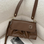 Naiste t&auml;iustatud kaenlaalune kott Suvine uus Korea PU &uuml;he &otilde;lakotiga crossbody kott Moodne mitmek&uuml;lgne plisseeritud kott (20cm<Max Length<30cm)