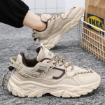 Disaineri Trendikas Spordijooksukingad Meestele Suvine Hingav Mugav Platvormtossud Mehelik Vulkaniseeritud Kinga Zapatillas Hombre 44 beež