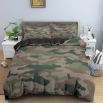 Kamuflaažimustriga tekikott Voodipesukomplekt Mikrofiiber Klassikaline R&otilde;ivastiilis Maskeeriv Camo Prindiga Tekikate/Teki kate Kodukaunistus US Full(200x230cm)