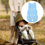 Beebiistmepadi, pehme polsterdus, hingav k&auml;ru madrats, auto jalutusk&auml;ru padi sinine