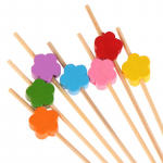 100 tk armsad ploomi-bambusvardad Toidukokteilid Rootsi lauas puuviljad tassikoogid kahvlipulgad peolaua kaunistustarbed