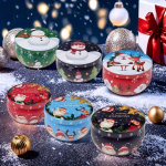 2 tk pidulikud j&otilde;uluk&uuml;&uuml;nlapurgid, segav&auml;rvid, 2,2 untsi metallist plekkkarbid, k&uuml;&uuml;nalde valmistamiseks, kaunistusteks, peotarvete ja kingipurkide jaoks 2pcs empty Jars mitmev&auml;rviline