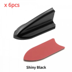 6 tk UV-kaitsega ja ilmastikukindlaid 6 tk musta auto EVO-stiilis PP katuse haiuimed spoileri tiivakomplekt keerisgeneraator haiantenn 6 PCS Black
