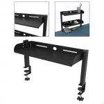 Clamp on Desk Shelf above or under Table Shelves Easy to Install Desktop Storage 24cmx44cmx15.5cm_1 Tier
