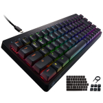 ELECOM M&auml;nguriklaviatuur Juhtmega VK300S RGB Tenkeyless Suurus Mehaaniline Neo Clutch Klahvikapsel H&otilde;bedane Telg Kiirus Lineaarne Varustatud USB-pordiga V-custom 65% must