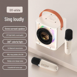 Kvaliteetse heli, kaasaskantava mikrofoni ja LED-valgustusega Bluetooth-k&otilde;lar tantsupidude jaoks Pure speaker valkjas v&auml;rv