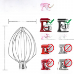 Kitchenaid K5AWW Roostevabast terasest vispel munade vahustamiseks mikseritele K5W