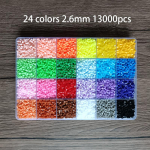 Kuumliimimisp&auml;rlite komplekt 24/48 v&auml;rvi 2,6 MM 3D Pikselipuzzle Triikimisp&auml;rlid K&auml;sit&ouml;&ouml;de kaunistus DIY Pusle valmistamine K&otilde;rge kvaliteediga sulatusp&auml;rlid