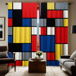 2 tk HD digitaalne v&auml;rvis&uuml;steem lapitehnika geomeetrilised kardinad kodu kaunistamine stiil kaunistamine elutuba magamistuba kardinapuu kardin W52H63inchW132H160cm