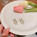 925 H&otilde;be Rist Teemant & P&auml;rl K&otilde;rvar&otilde;ngad - Trendikas K&otilde;rgekvaliteediline Prantsuse Retro Disain Naistele A531 kuld