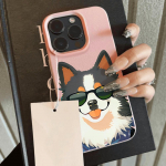Telefoni&uuml;mbris iPhone 11 13 XR XS Max &uuml;mbrisele iPhone 12 14 15 16 Pro Max 12 Pro 15 Plus Nahast v&auml;rvitud veekindel kukkumis- ja kulumiskindel multikas iPhone 16 Pro Max roosa