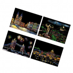 4 lehte kriimustuspaber DIY k&auml;sit&ouml;&ouml; A4 valge papp maastik kraapimislaud kriimustusmaal