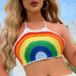 Naiste lipsudega p&auml;itsetega kolmnurkne bikiinitop Seksikas &otilde;&otilde;nsas k&auml;sitsi valmistatud puhas k&auml;sitsi kootud kestaga bikiinitops ujumistrikoo bikiini S