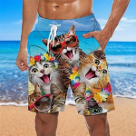 Meeste Mustriline Loom Kass Ujumisp&uuml;ksid Hawaii Disainer Boheemlaslik Vabaaja Igap&auml;evane Puhkus N&ouml;&ouml;riga R&otilde;ivad S