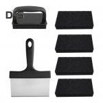 Grillkaabitsate komplekt Toidukaabits koos k&auml;snadega Tugeva t&ouml;&ouml;v&otilde;imega roostevabast terasest grillresti puhastuskomplekt BBQ-k&ouml;&ouml;gi puhastusvahend B