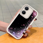 Pehme silikoonist ruudukujulise redeli mustriga telefoni&uuml;mbris, t&auml;ielikult kattev, kaamera p&otilde;rutuskindel kaitse, kummist &uuml;mbris Vivole Vivo Y81I valge