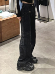 Naiste Talvine Ni&scaron;idisainiga Streetwear Laiad teksap&uuml;ksid 2XL must