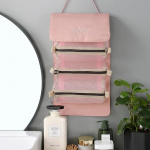 Storage Toiletry Cosmetic Bag Folding Makeups Case Detachable Moisture-proof Excellent 4 in 1 Ladies Foldable Rope Make Up Bags lilla