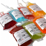 5 tk Korduvkasutatavad IV Verekotid Halloweeni Peo Kummitusmaja Joogin&otilde;u Dekoratsioon Random Color 5 Pcs
