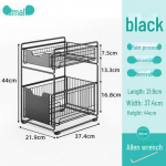 Valamu alune kahekihiline v&uuml;rtsi- ja hoiuriiul sahtliga
