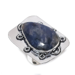 Sodalite Handmade 925 Sterling Silver Jewelry Ring Size 8 j2i18