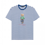 Polo Ralph Lauren SS22 Multikakaru triibuline l&uuml;hikeste varrukatega T-s&auml;rk Meeste pealisr&otilde;ivad Sinine 710863010-001 M