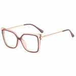 Stiilsed prillid miinus l&uuml;hin&auml;gelikkus Prillid Naised Leopard &Uuml;lem&otilde;&otilde;dulised Ruudukujulised Prilliraamid Metall Arvuti Sinise Valguse Vastased Prillid 0~-6. myopia-125