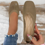 New Fashion Square Knit hingav lameda tallaga kingad T&auml;iskerge v&otilde;rk Fly Knit Lazy Work Kings Lamedad kingad 36