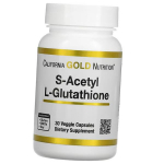 S-atset&uuml;&uuml;l-L-glutatioon, S-atset&uuml;&uuml;l L-glutatioon 100, California Gold Nutrition (70427009) 30vcaps
