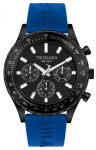 Trussardi T-Logo Tak&uuml;meeter Must sihver Silikoonrihm Kvarts R2451148001 Meeste k&auml;ekell