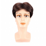 S&uuml;nteetilised L&uuml;hikesed Pruunid Parukad Meestele Naturaalsed Sirged Juuksed Hingav Reguleeritav Igap&auml;evane Meeste Parukas Tukkidega Cosplay Peo Meeste Parukas