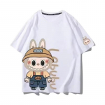 Labubi multika perifeerne T-s&auml;rk l&uuml;hikeste varrukatega paaridele meeste ja naiste puhas puuvill mitmek&uuml;lgne vabaaja riietus armas ja trendikas topp 110