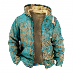 Meeste isikup&auml;rastatud vabaaja tr&uuml;kiga pikkade varrukatega t&otilde;mblukuga kampsun Paks puuvillane talve&uuml;likond XXL