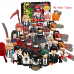 MOC Loominguline Mootorsaag Denji Mees Pochita Makima Nukk Mini Anime Tegevusfiguurid Ehitusklotsid Klotsid DIY M&auml;nguasjad LAPSE kingitus